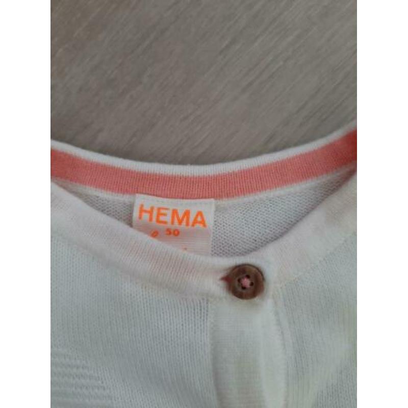 Wit vestje hema NIEUW maat 50 meisje