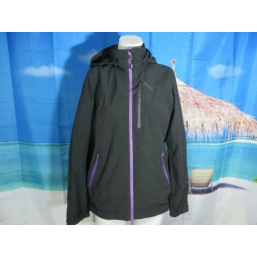 zwarte jas paars accent water windproof ademend mt 38 Rukka