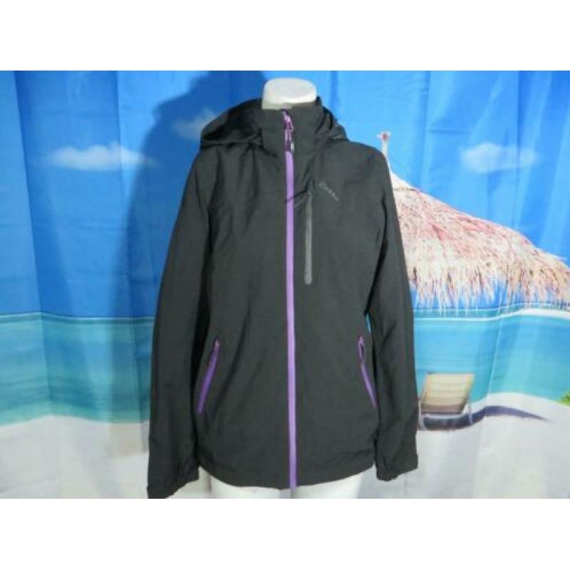 zwarte jas paars accent water windproof ademend mt 38 Rukka