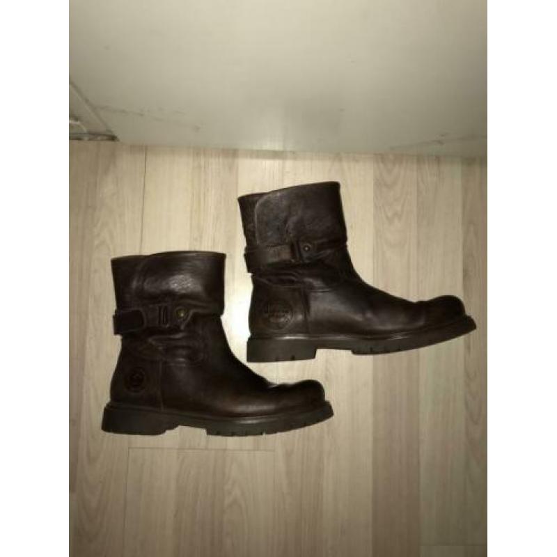 Stoere leren bruine half hoge laarsjes Panamajack!40 izgst