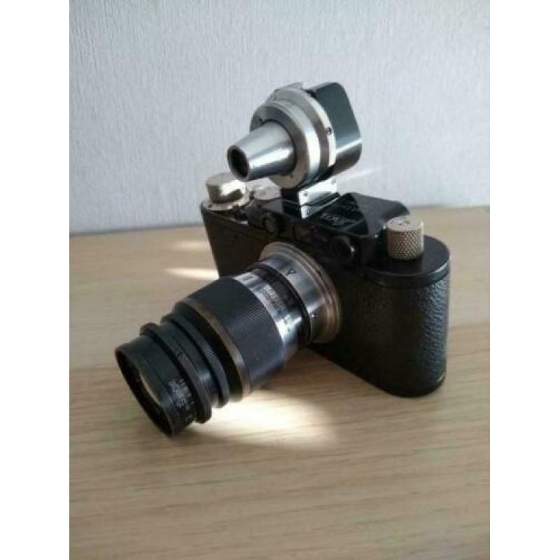 Leitz Leica II ModellD black, Elmar 4/90 Sucher Schraubleica