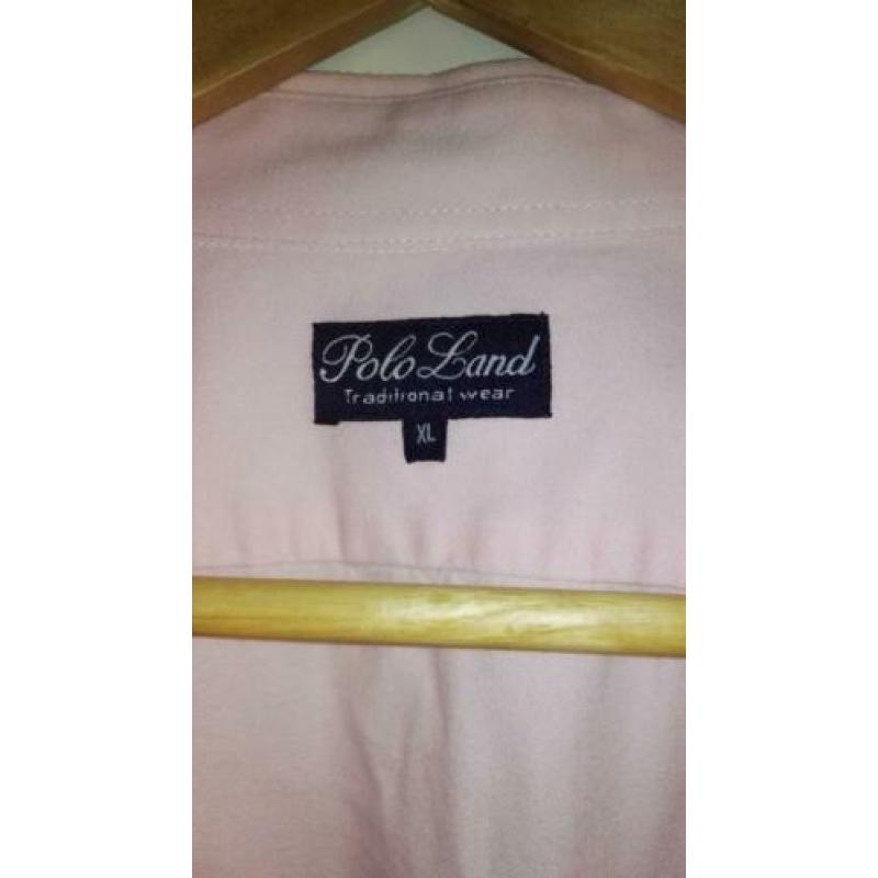 Polo Land Button-Down Roze Blauw blouse XL ZGAN Een roze bl
