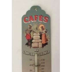 Frans metalen thermometer Cafés du Comptoir des Colonies