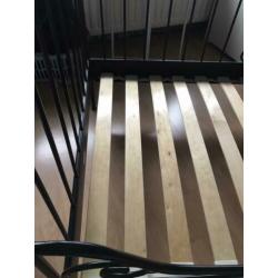 Zwart meisjes bed incl lattenbodem