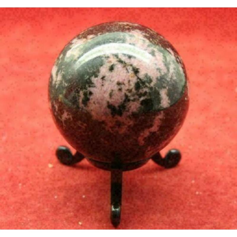 Gave RHODONIET Bol van 5,4 cm, incl standaard
