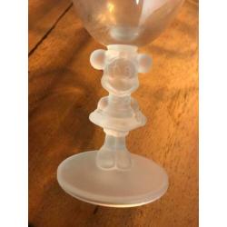 Minnie mouse witte wijnglas wijn glas frosted onbeschadigd