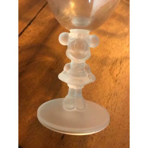 Minnie mouse witte wijnglas wijn glas frosted onbeschadigd