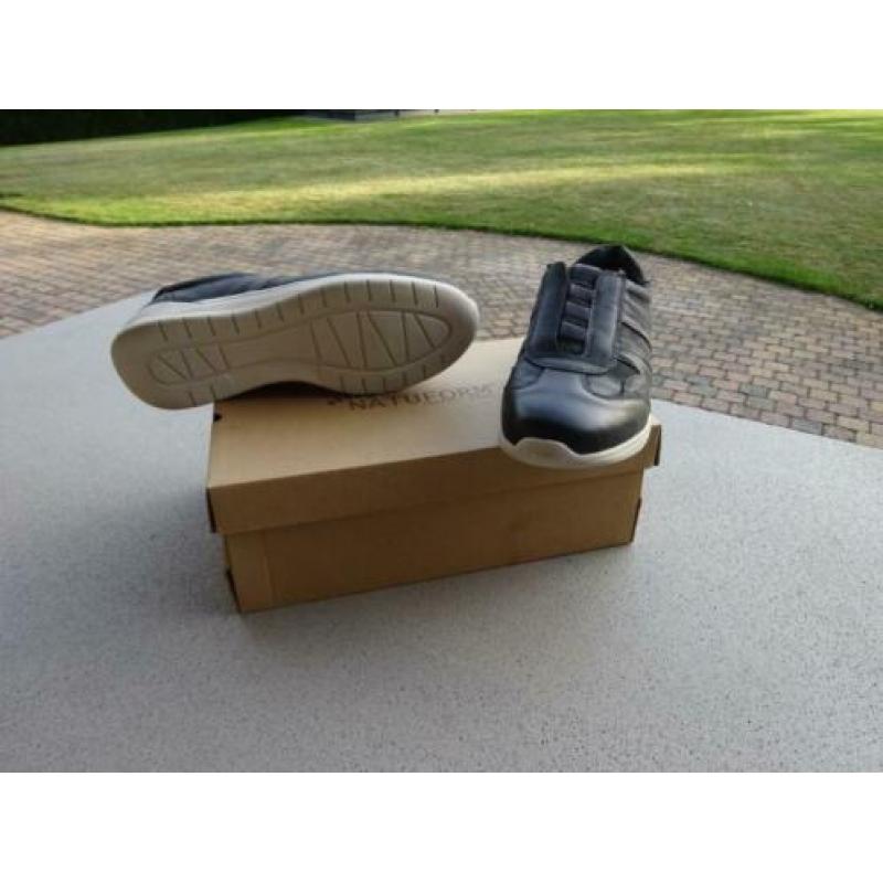 NIEUW Maat 46/47 Echt Leren Instap schoenen. De comfort NAT