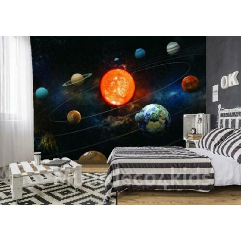 Solar System fotobehang XL, Zonnestelsel, Muurdeco4kids