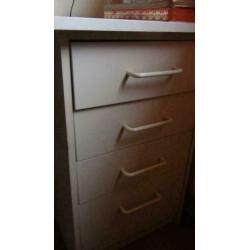 Bureau wit met of zonder stoel