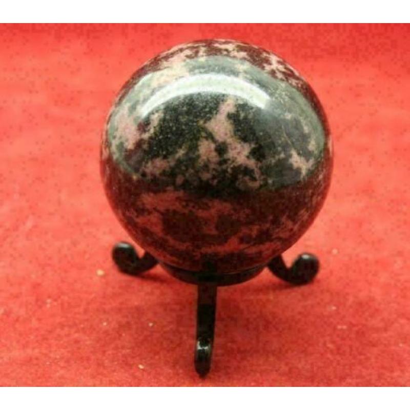 Gave RHODONIET Bol van 5,4 cm, incl standaard