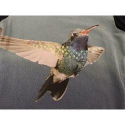 Prachtige Nono longsleeve donkerblauw vogel maat 116