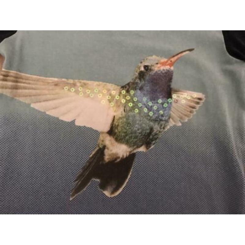 Prachtige Nono longsleeve donkerblauw vogel maat 116