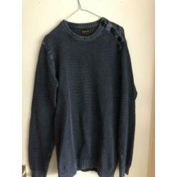 Donkerblauwe trui van Jack and Jones vintage maat L