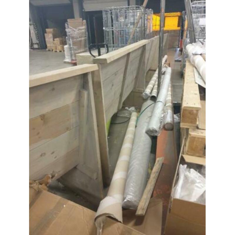 4x steigerhouten bank, voor binnen en buiten, zithoek,
