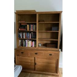 Teak houten buffetkast boekenkast open vitrinekast vakken