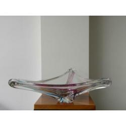 Kristal Unie grote Sixties Design Schaal Verboeket/blauw