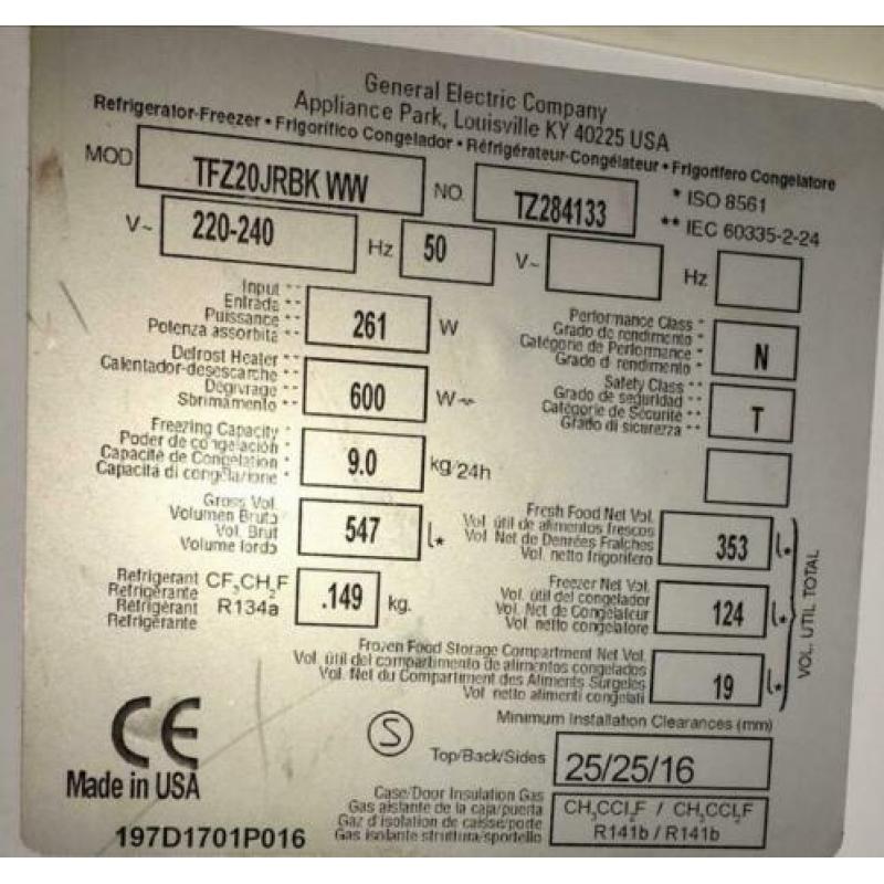 General Electric Amerikaanse Koelkast | IJsblokjes | Water