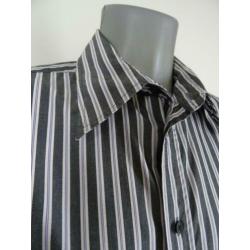 SALE !! EDC maat L, overhemd met grijze streep.