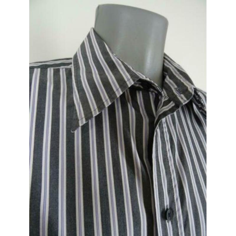 SALE !! EDC maat L, overhemd met grijze streep.