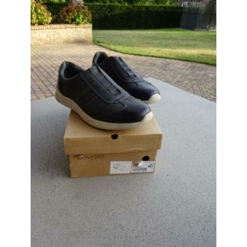 NIEUW Maat 46/47 Echt Leren Instap schoenen. De comfort NAT
