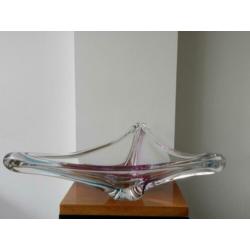 Kristal Unie grote Sixties Design Schaal Verboeket/blauw