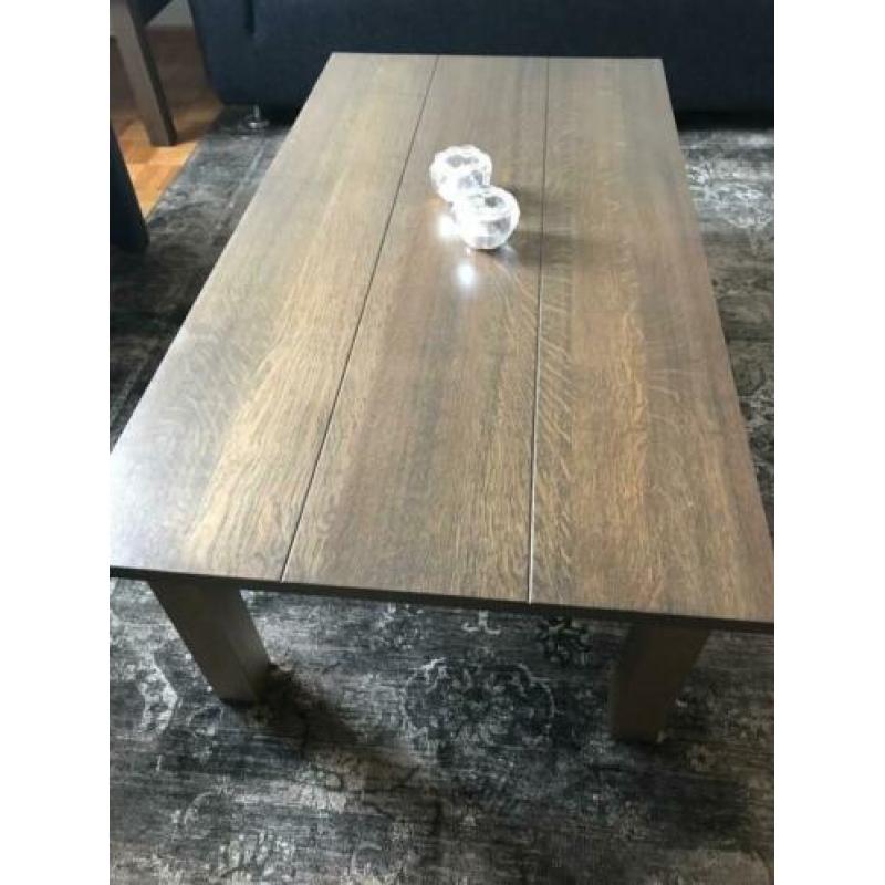 Tafel salontafel + bijzet/hoektafel