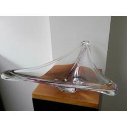 Kristal Unie grote Sixties Design Schaal Verboeket/blauw