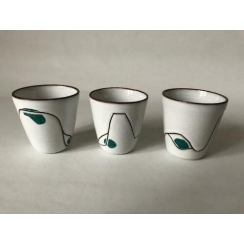 Retro Set van 3 Bekers, met net even ander patroon