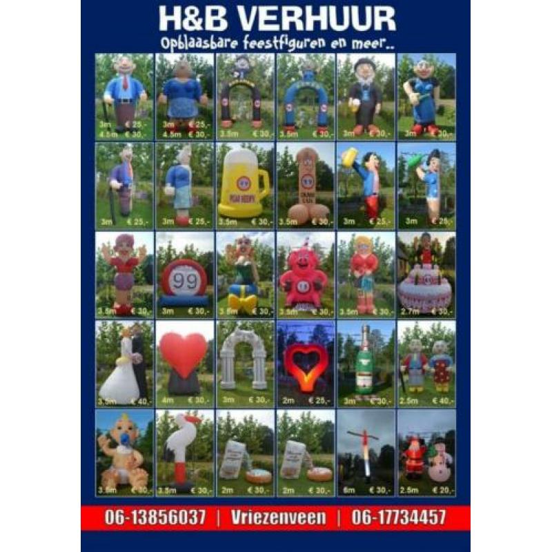 opblaasbare feestartikelen Vriezenveen Almelo Vroomshoop enz