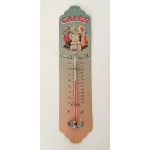 Frans metalen thermometer Cafés du Comptoir des Colonies