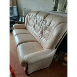Klassieke leren moderne Chesterfield bank