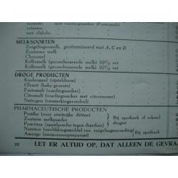 Nutricia Kindermeel oude reclame folder prijslijst