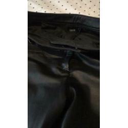 Asos leren biker high waist legging maat 34