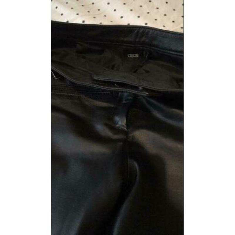 Asos leren biker high waist legging maat 34
