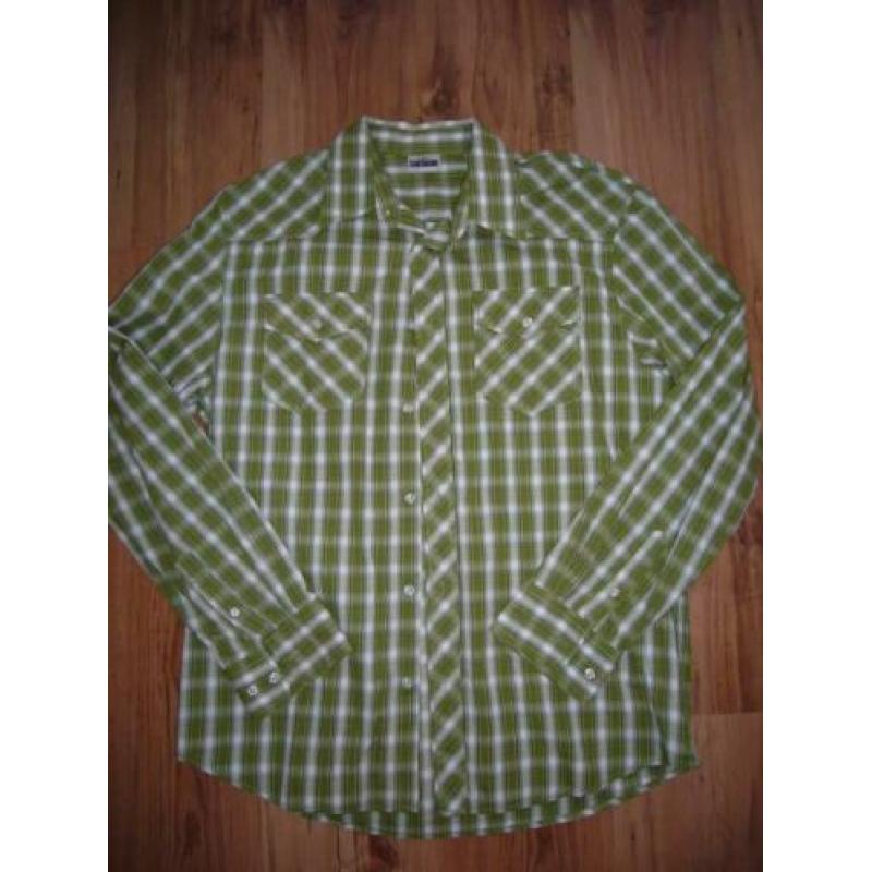 Blouse / overhemd, NIEUW, maat XL / 43-44, groen ge