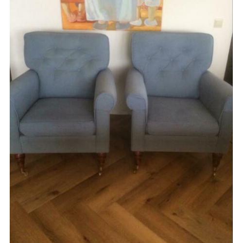 2 stijlvolle Engelse Fauteuils