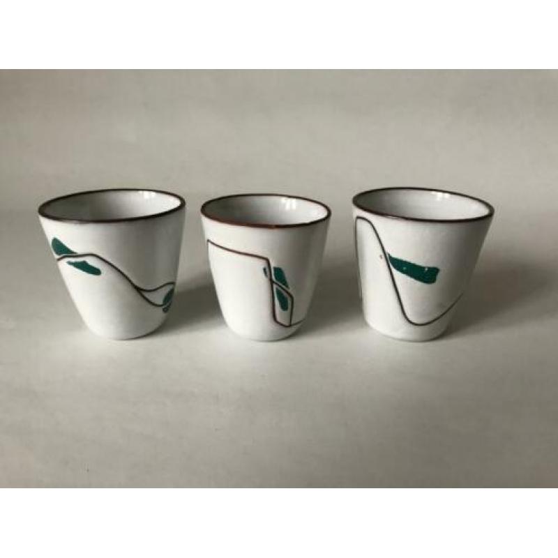 Retro Set van 3 Bekers, met net even ander patroon