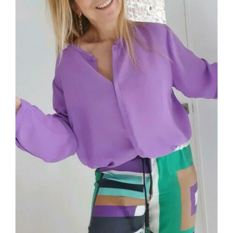⭑ NIEUW ⭑ MODSTROM | Prachtige lila blouse - XL/L