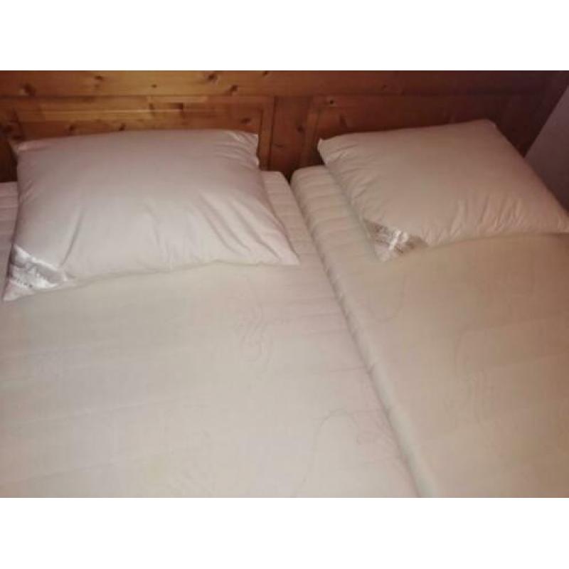 Compleet 2 persoons geloogd grenen bed