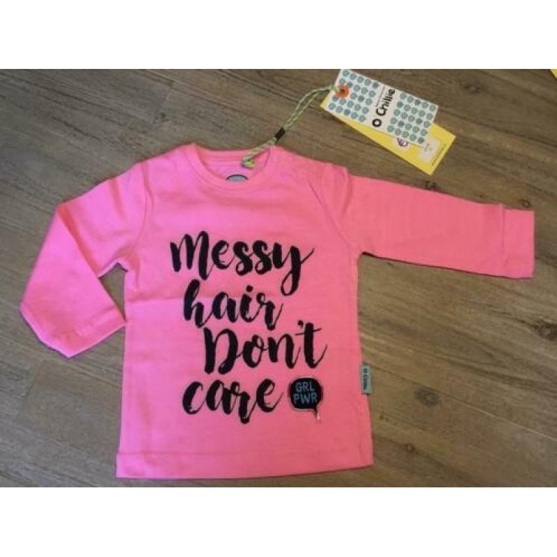 Nieuw setje O’Chillie longsleeve en broekje roze, 80 lente