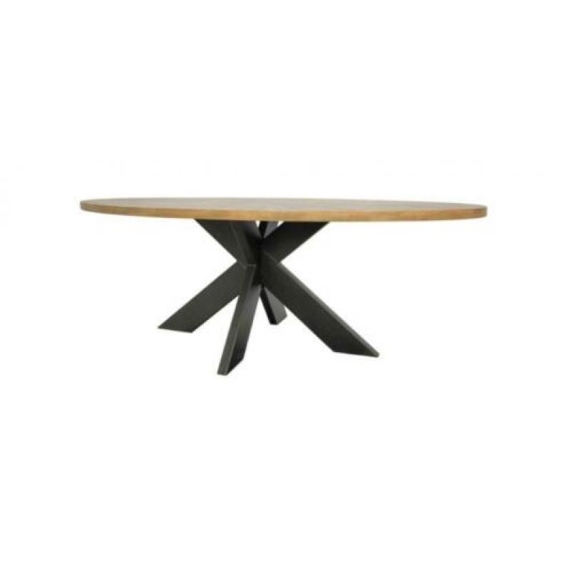 Ovale tafel. Trendy! Teak, eiken, steigerhout, mango, acacia