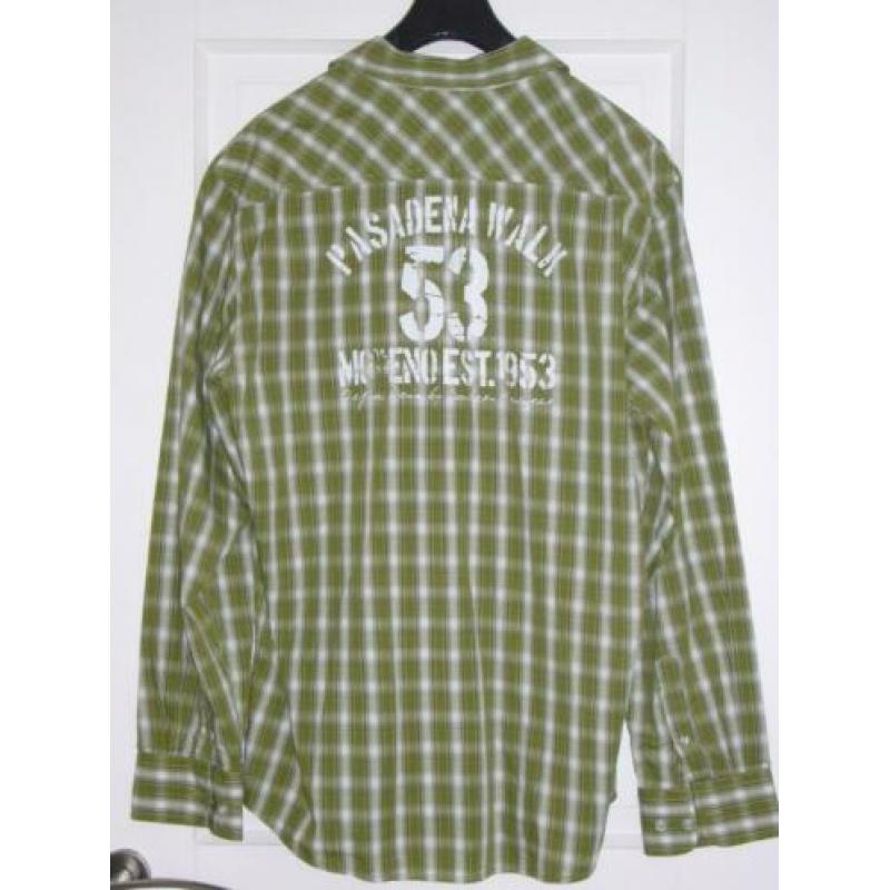 Blouse / overhemd, NIEUW, maat XL / 43-44, groen ge