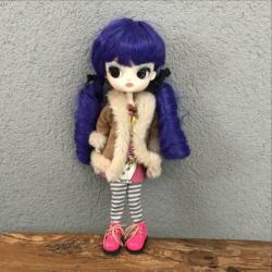 Leuke Pullip bjd doll met paars lang haar - cute en brutaal
