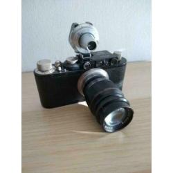 Leitz Leica II ModellD black, Elmar 4/90 Sucher Schraubleica