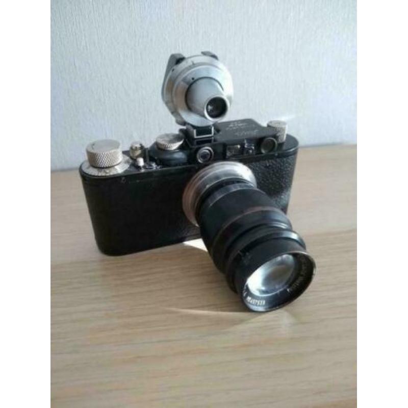 Leitz Leica II ModellD black, Elmar 4/90 Sucher Schraubleica