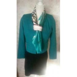 Purdey smaragd groene sjaal shawl roze creme groen
