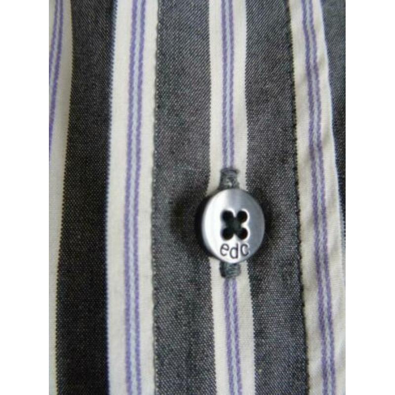 SALE !! EDC maat L, overhemd met grijze streep.
