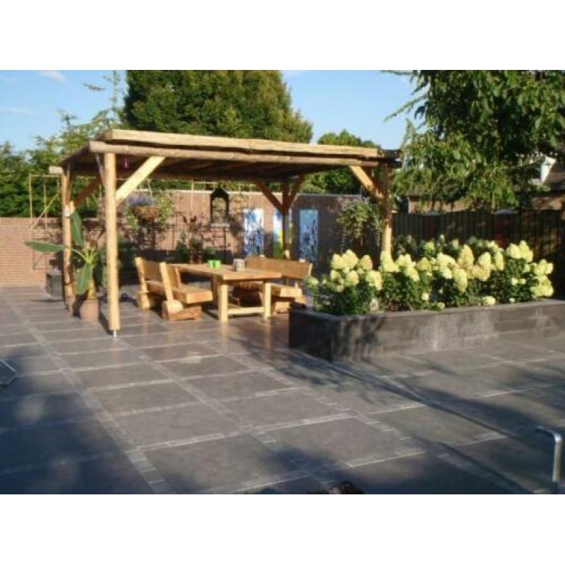 terrastegels Chinees hardsteen / Spotted Bluestone 60x60 cm