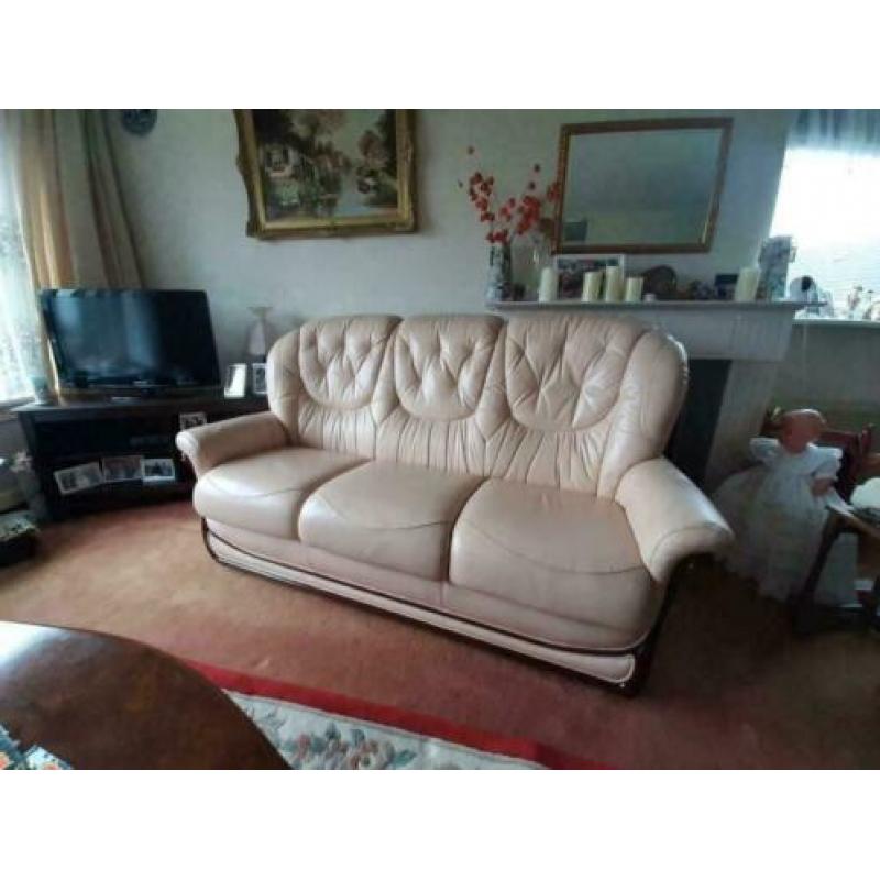 Klassieke leren moderne Chesterfield bank